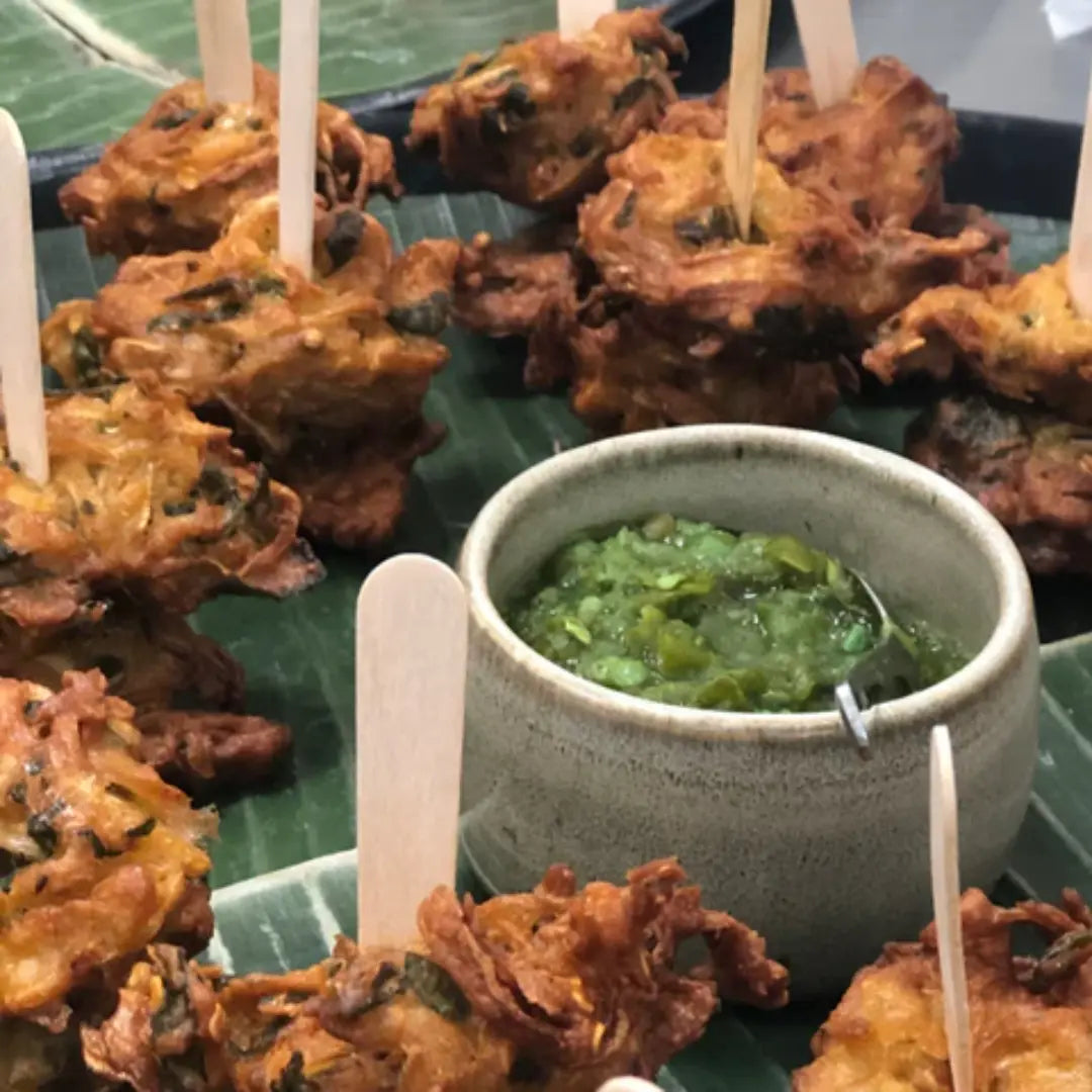 Spinach & Onion Pakoras (Bhajis)