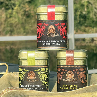 Trio of Spice Tins Gift Set (incl. Organza Bag)