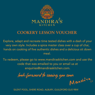 Cookery Lesson Gift Voucher