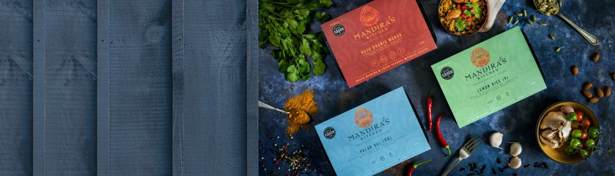 Mandira's Kitchen Indian ready meals, handmade in the Surrey Hills