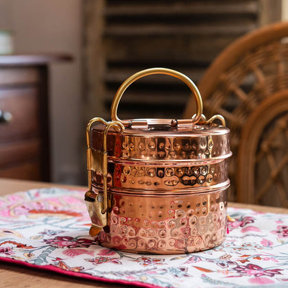 Copper Tiffin Carrier - Mandira's Kitchen