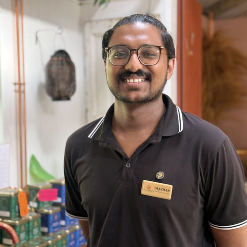 Mazhar from the front of house team at Mandira's Kitchen