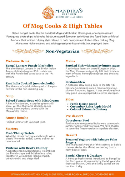 An Evening of Mog Cooks & High Tables 4th July
