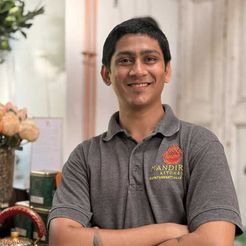 Rishab, café team member at Mandira's Kitchen