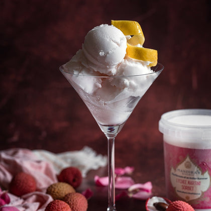 Lychee Martini Sorbet 500 ml - Mandira's Kitchen